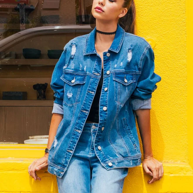 denim jacket Oversized Denim Jacket enjean.com $40.5