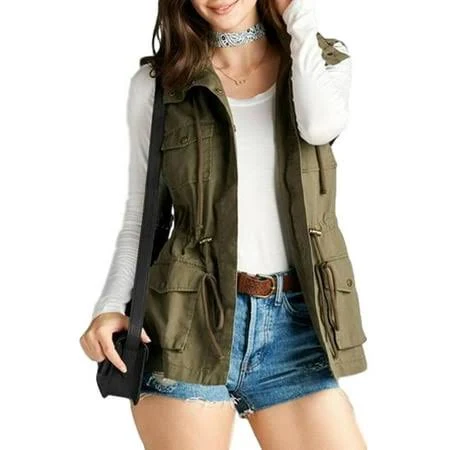 vest Pacificplex Womens Sleeveless Cargo Utility Vest Walmart - PacificPlex $32.99