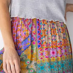 palazzo pants Patti Folk Flower Patchwork Palazzo Pants Natural Life $69