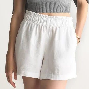 bottoms Quince Women's European Linen High Waisted Shorts Quince $32