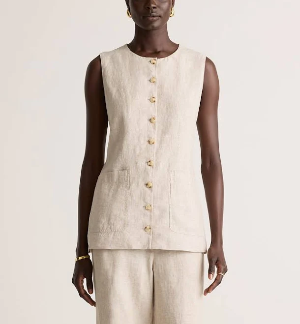 vest Quince Women's European Linen Longline Vest Quince $52