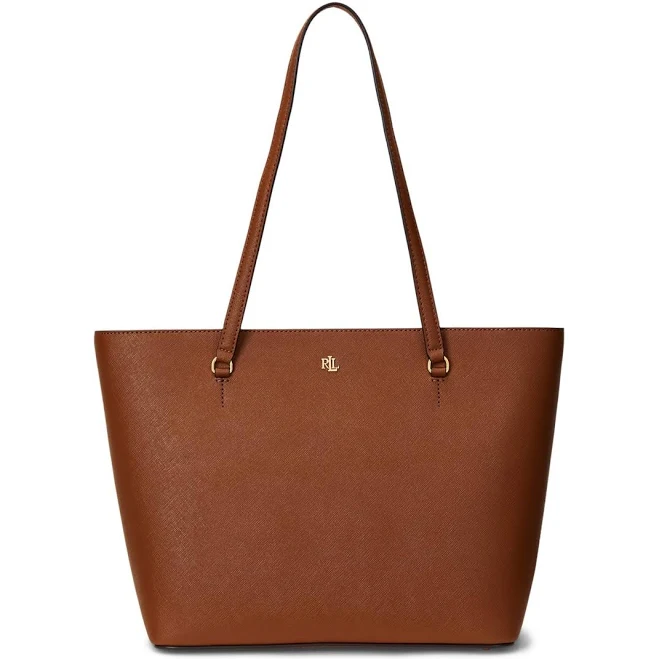 tote bag Ralph Lauren Crosshatch Leather Medium Karly Shopper Tote Macy's $157.5