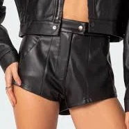 shorts Ramona Women's High-Rise Faux Leather Micro Shorts edikted $19.2