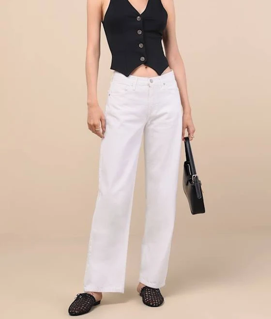 jeans Relaxed Straight Denim Lulus $78