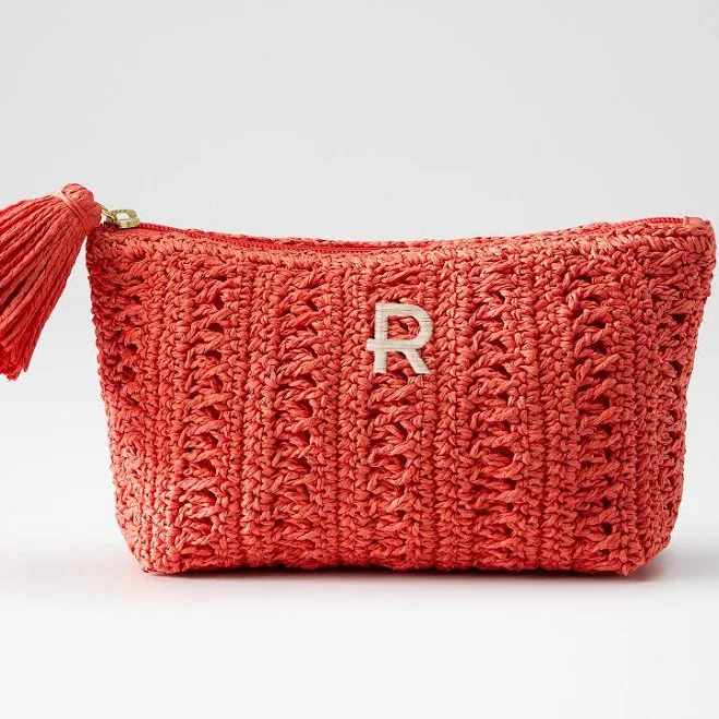 bag Soleil Raffia Tassel Pouch Mark and Graham $49