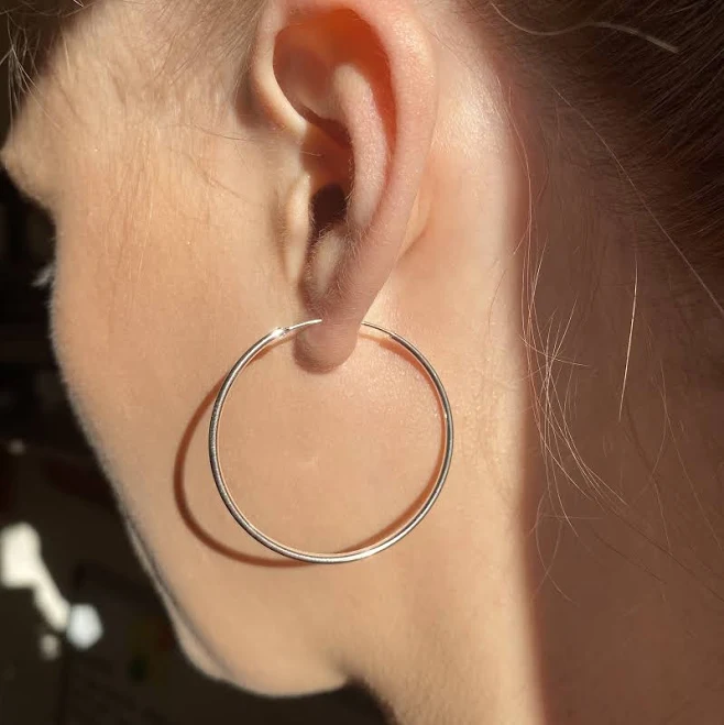 accessory Sterling Silver Minimalist Huggie Earrings Etsy - Twistedpendant $13.61