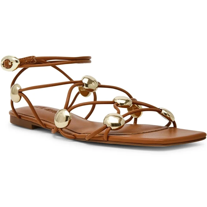 shoes Steve Madden Women's Tides Studded Strappy Flat Sandals Macy's $54.5