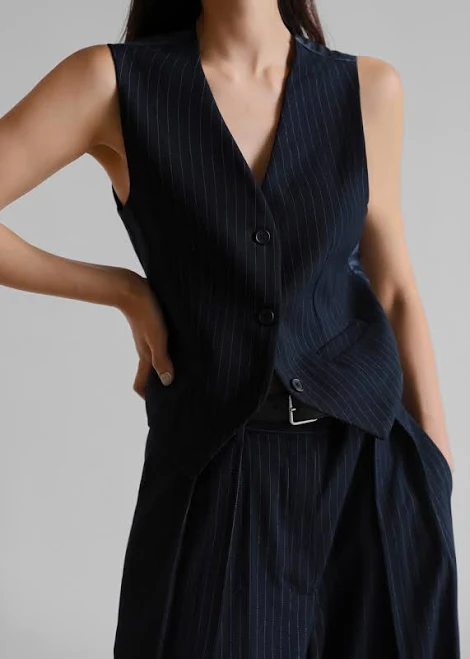 vest Tansy Tailored Pinstripe Vest The Frankie Shop $135