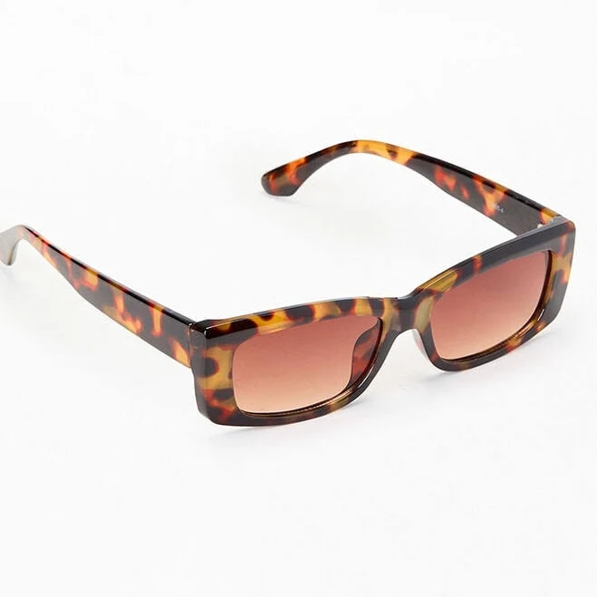 accessory Tortoiseshell Chloe Rectangle Plastic Sunglasses PacSun $10.8