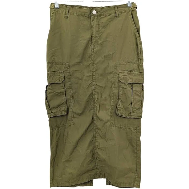 skirt Utility Cargo Maxi Skirt Wild Fable Olive Green Military Y2k Xs eBay - redheadresaletx $22