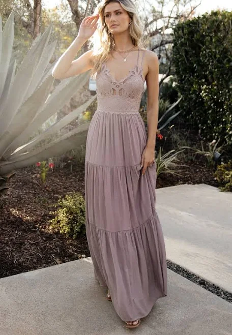 dress Womens Flying Tomato Summerlin Lace Top Maxi Dress Baltic Born $63.6