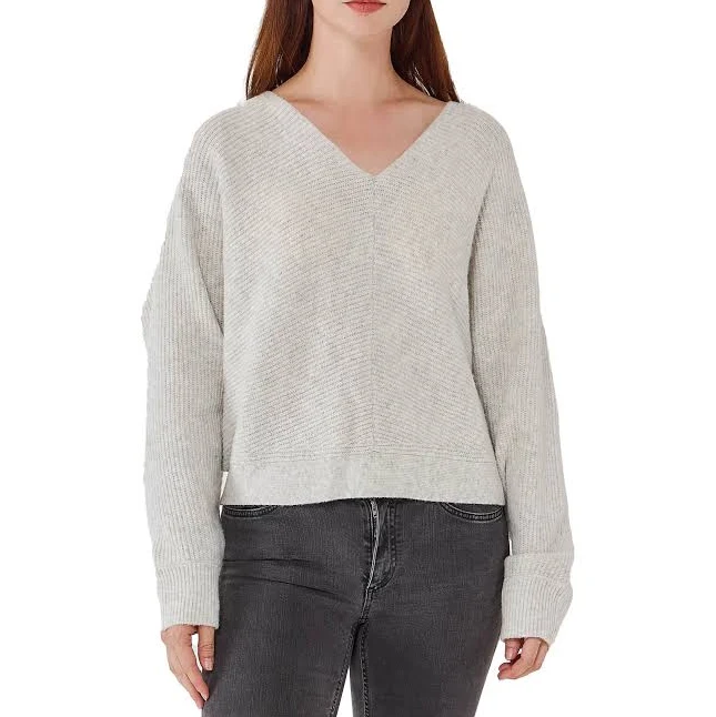 top Women's Long Sleeve Knit Sweater with Bow Tie Simple&Opulence $22.99