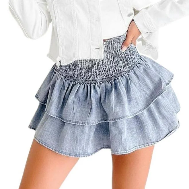skirt Women's Ruffle Denim Mini Skirt Kohl's $30.99