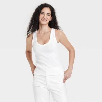 top Women's Slim Fit Ribbed Tank Top Universal Thread Target $8.5