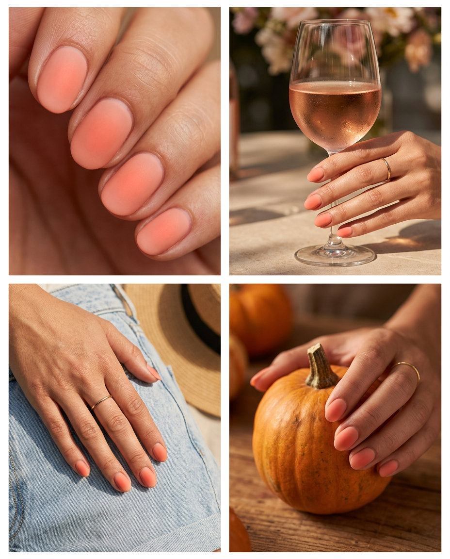 Short Oval Summer Nails 2026: Coral Blush Matte Aura Short oval summer nails 2026: Coral blush aura with matte finish for sultry date nights.