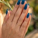Deep teal velvet coffin nails for solid summer nails 2026. Sultry, luxurious matte finish perfect for date night or formal events.