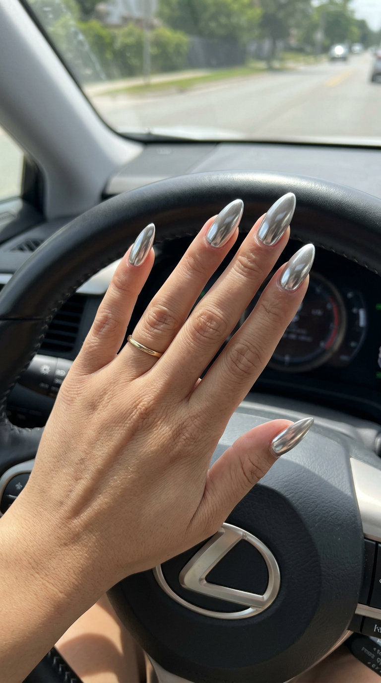 Sophisticated lime green glossy square nails for brunch. Chic and playful, these short nails are a must-have for solid summer nails 2026.