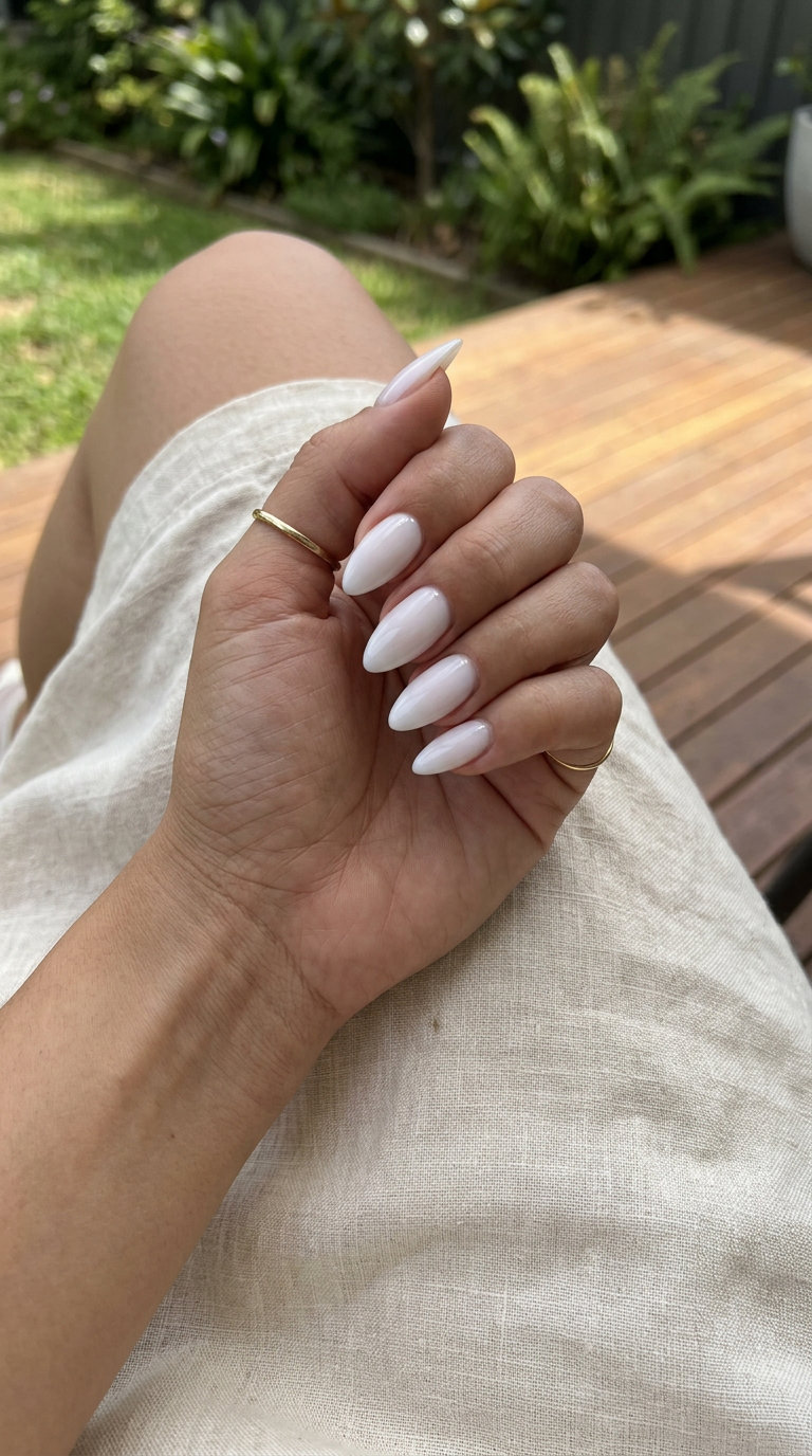 Cloud Ombre Stiletto Summer Nails 2026 Cloud airbrush ombre stiletto summer nails 2026 for weddings and formal events.