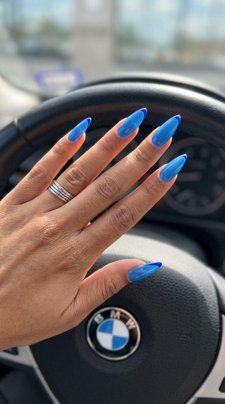 Hot pink velvet matte nails with glossy black abstract swirls for a sultry date night look. Summer colorful nails designs 2026.