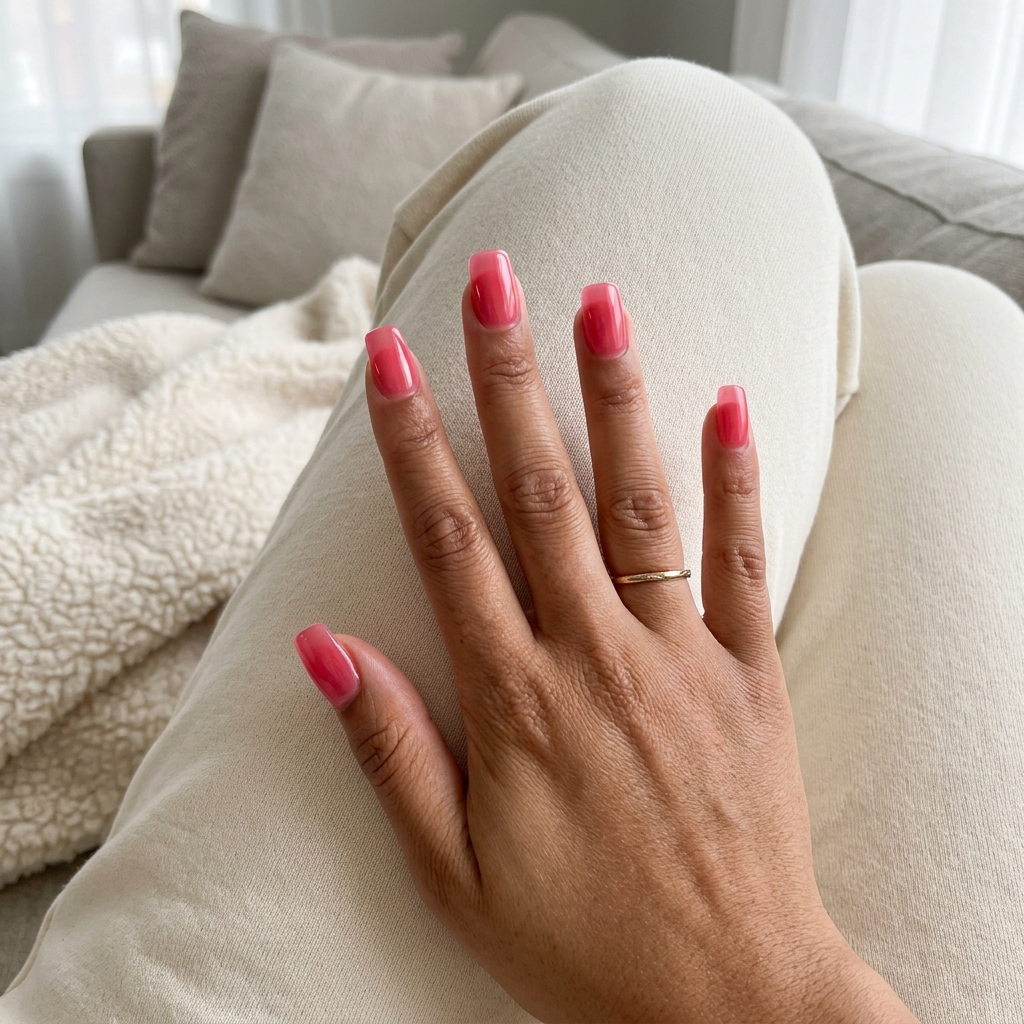 Juicy watermelon jelly squares nails for summer nail manicure ideas 2026. Fun vacation style.