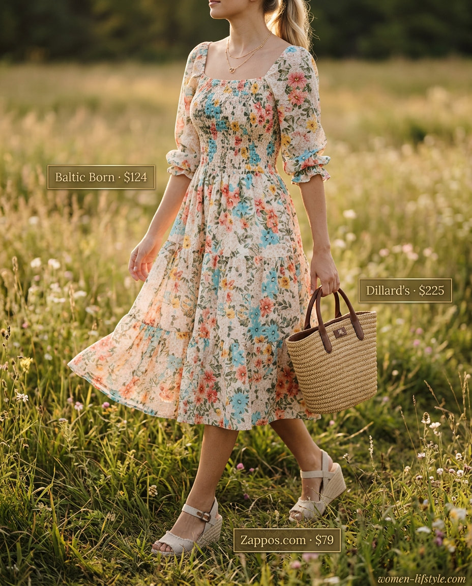 Summer Tiered Dress Outfits for Women 2026 outfit idea - fashion styling inspiration