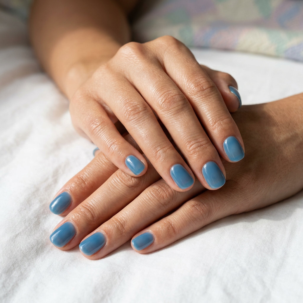 Sky Blue Jelly Nails 2026: Casual Summer Vibes Sky Blue Jelly Glass Coffin nails for summer vibes nails 2026, perfect for casual outings and beach days.