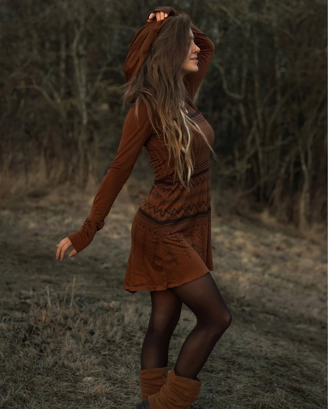 boho chic fall outfits 2026 Earth-Toned Tribal Prints That Capture Free-Spirited Fall Style
