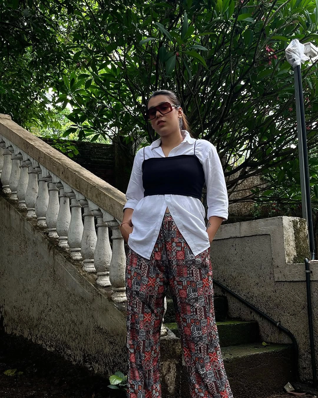 boho chic fall outfits 2026 Printed Wide-Leg Pants That Celebrate Artistic Style