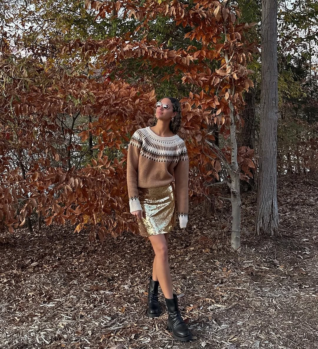 boho chic fall outfits 2026 Earthy Knitwear With a Hint of Autumn Sparkle