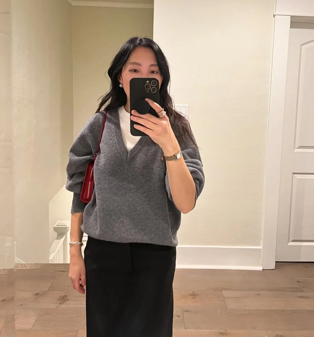 cozy chic fall outfits for 2026 Minimal Gray Knit Styling That Always Looks Expensive