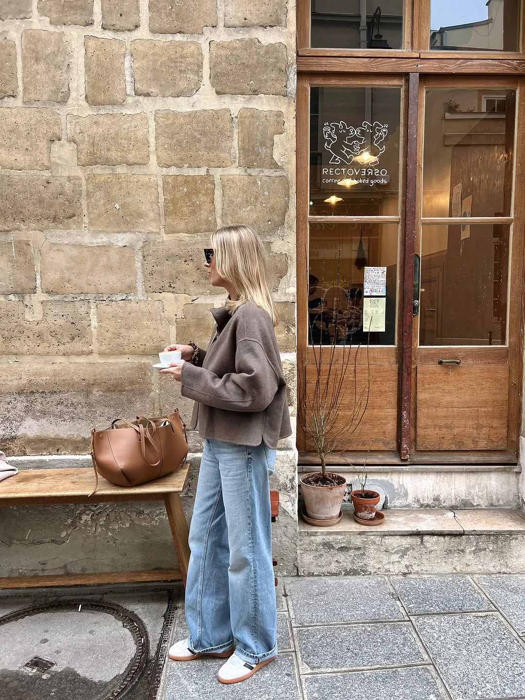 cute fall outfits docs 2026 Relaxed Coffee Run Layers in Soft Autumn Neutrals