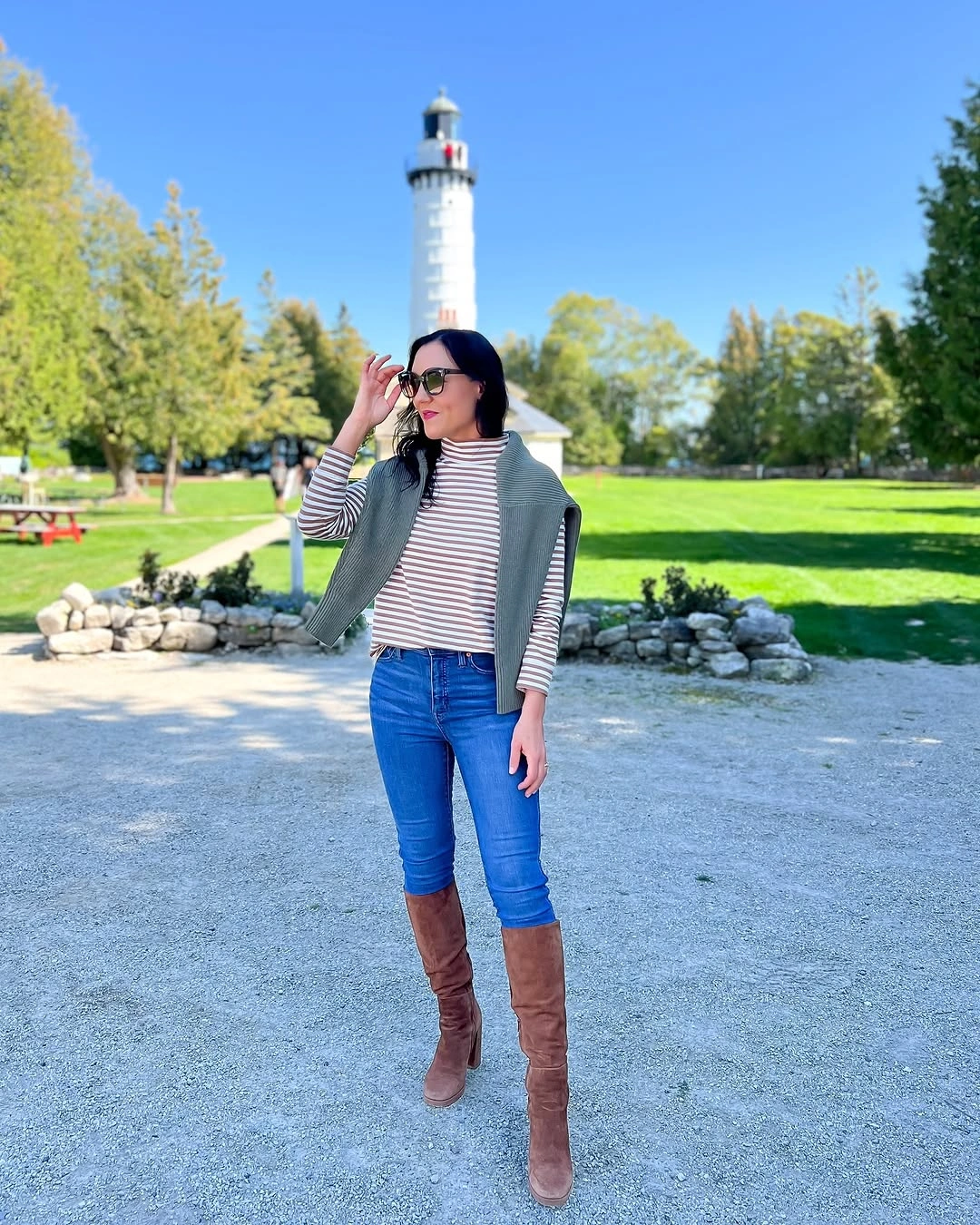 early fall outfits 2026 Preppy Knit Shorts for Warm September Days