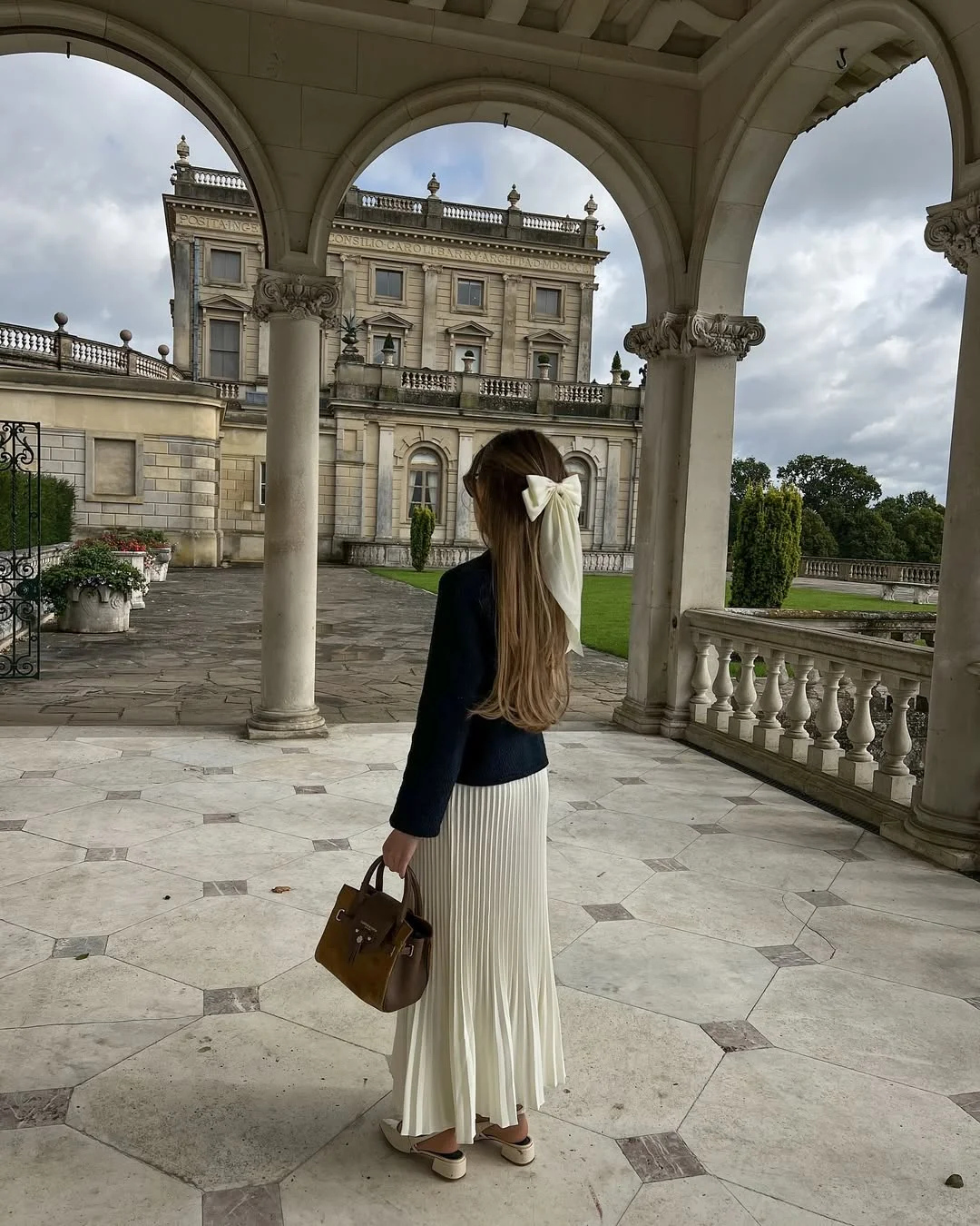 elegant fall office outfits 2026 Soft Pleats and Classic Navy for Graceful Office Elegance