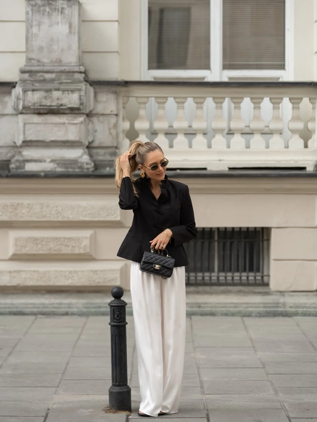 elegant fall office outfits 2026 Black and White Contrast With Quiet Luxury Appeal