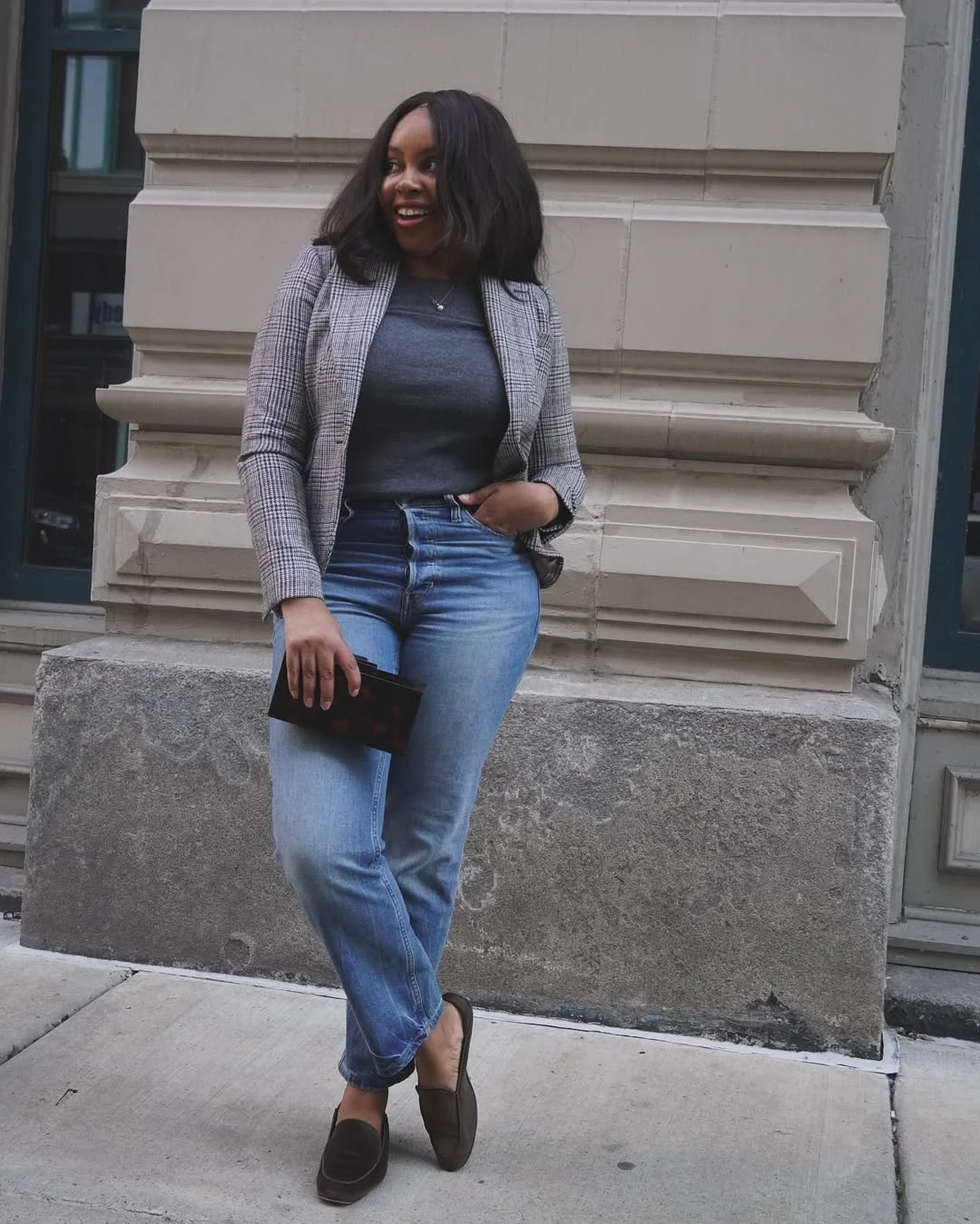 fall 2026 outfits for black women Plaid Blazers and Denim for Everyday Confidence