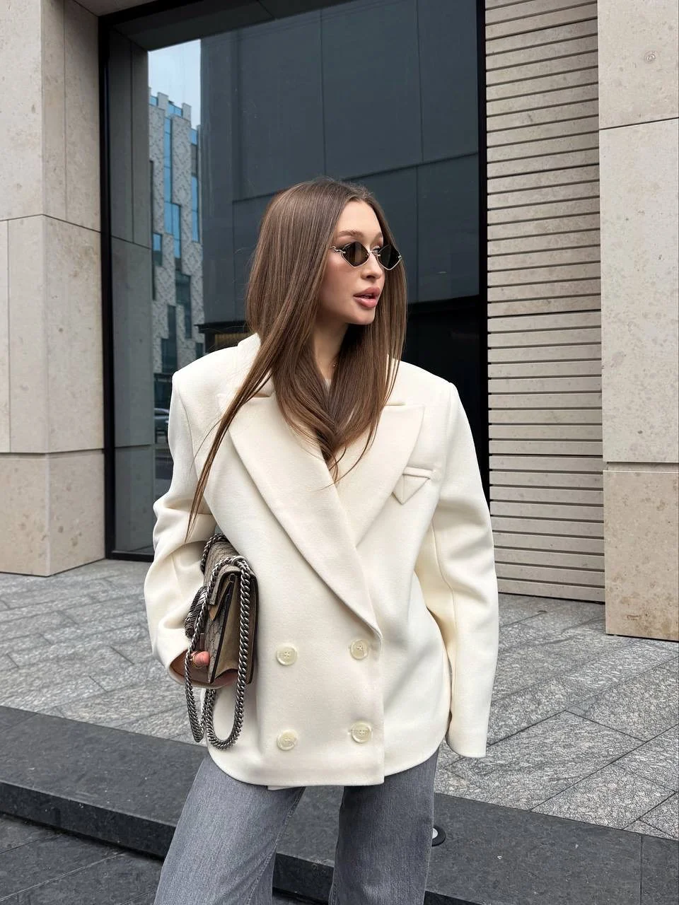 Fall blazer outfit inspo 2026 Ivory Double-Breasted Blazers for Quiet Luxury Style
