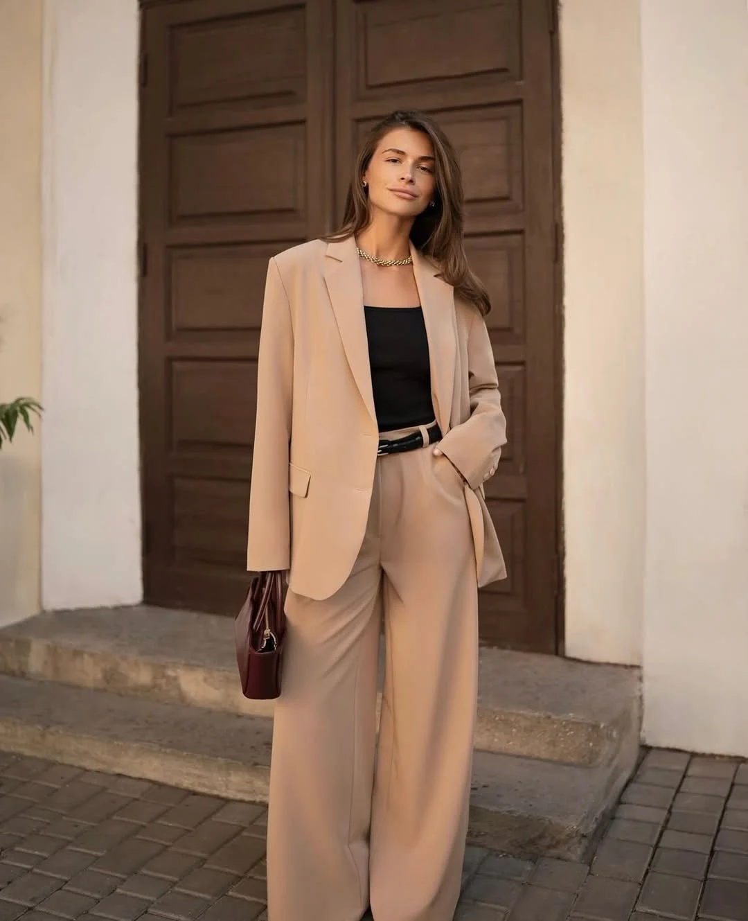 Fall blazer outfit inspo 2026 Neutral Tailored Suits That Look Expensive Every Time