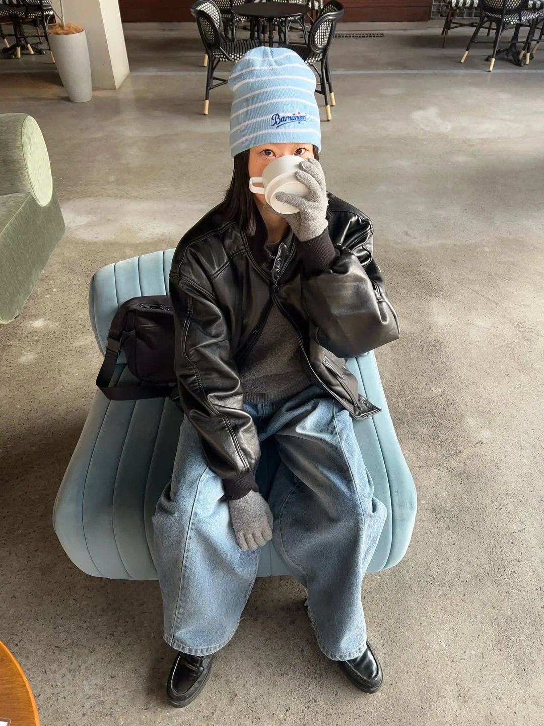 fall denim outfits for women 2026 Cool-Girl Leather And Baggy Denim For Late Fall Days