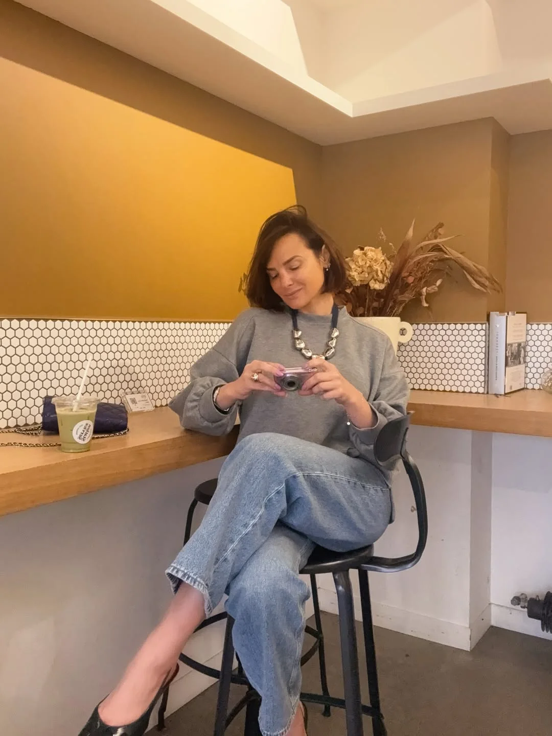 fall denim outfits for women 2026 Minimal Grey Knit Styling That Feels Effortlessly Modern