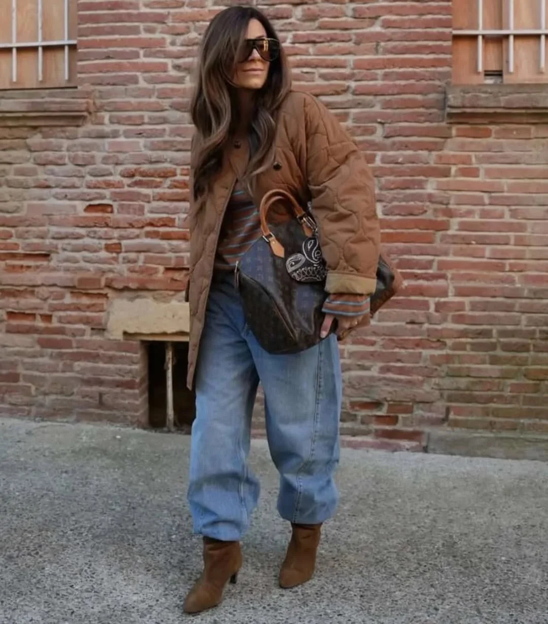 fall fashion for women over 40 Quilted Jackets and Barrel-Leg Denim for Everyday Chic
