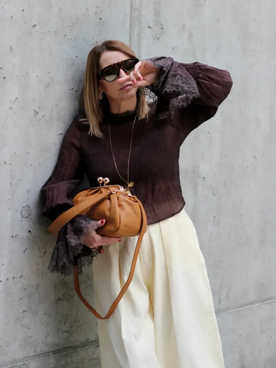 fall fashion for women over 40 Romantic Sheer Details for an Elevated Evening Look