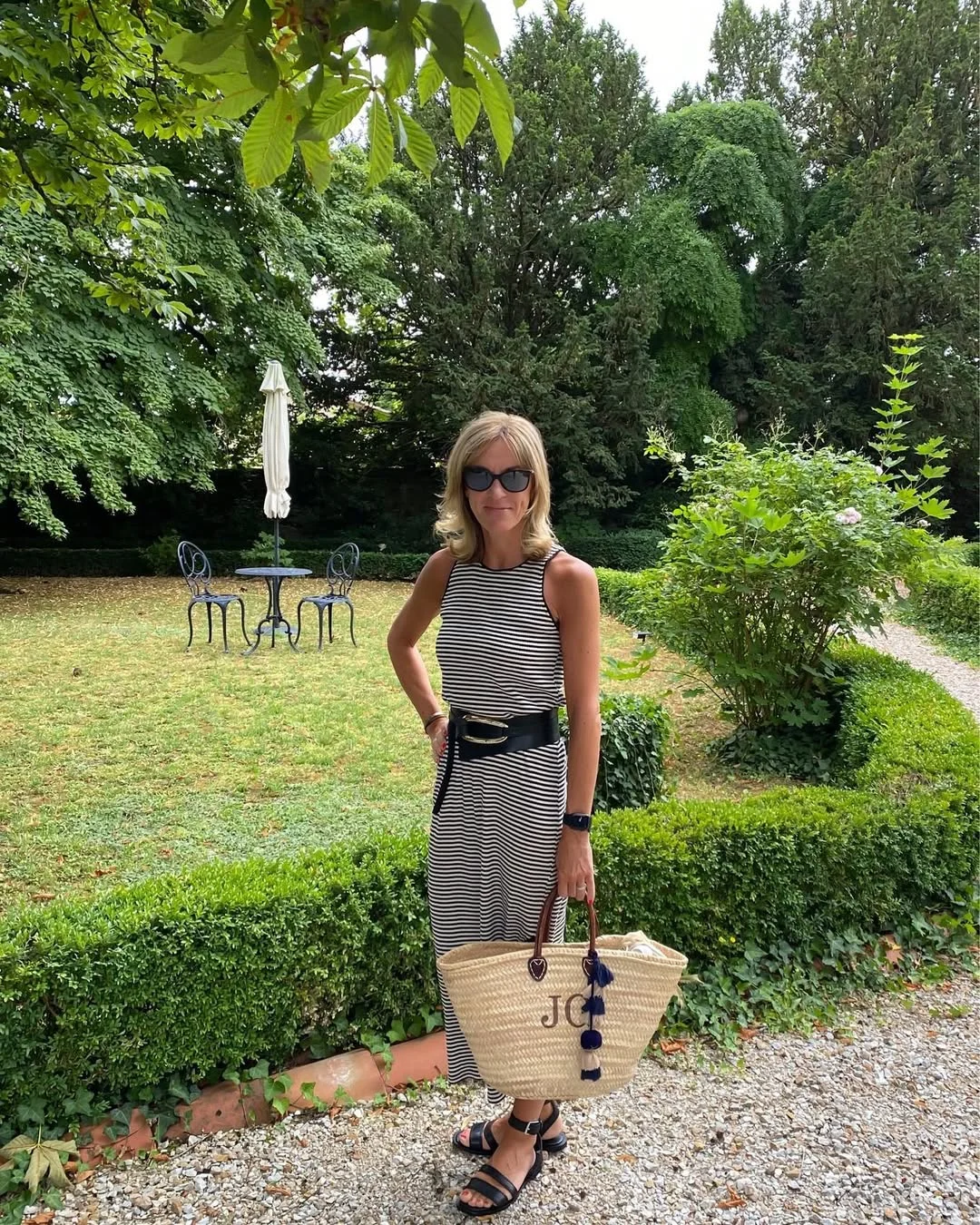 fall fashion for women over 40 Transitioning Summer Stripes into Early Fall Style