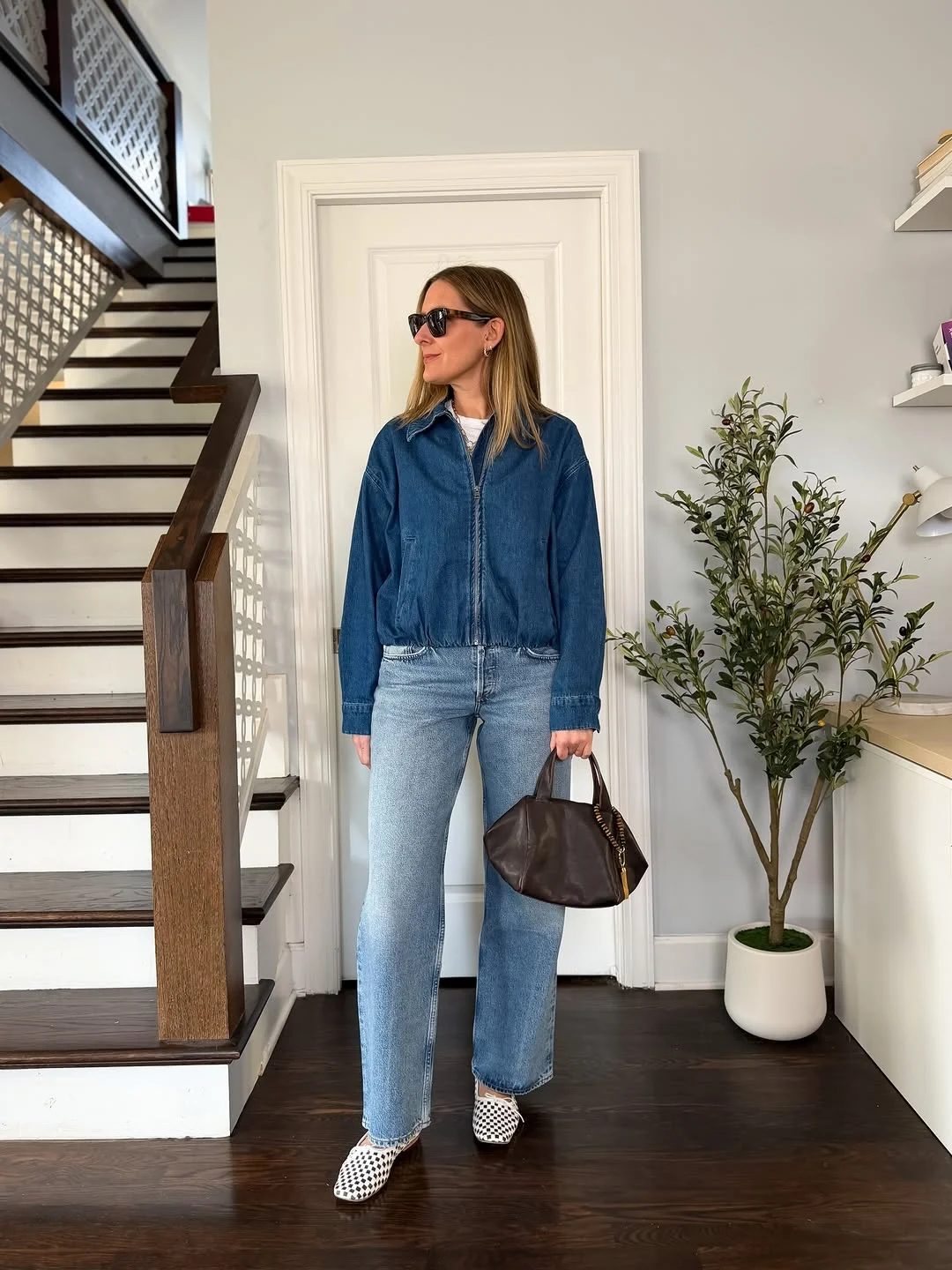 simple fall outfits 2026 Double Denim That Never Goes Out of Style