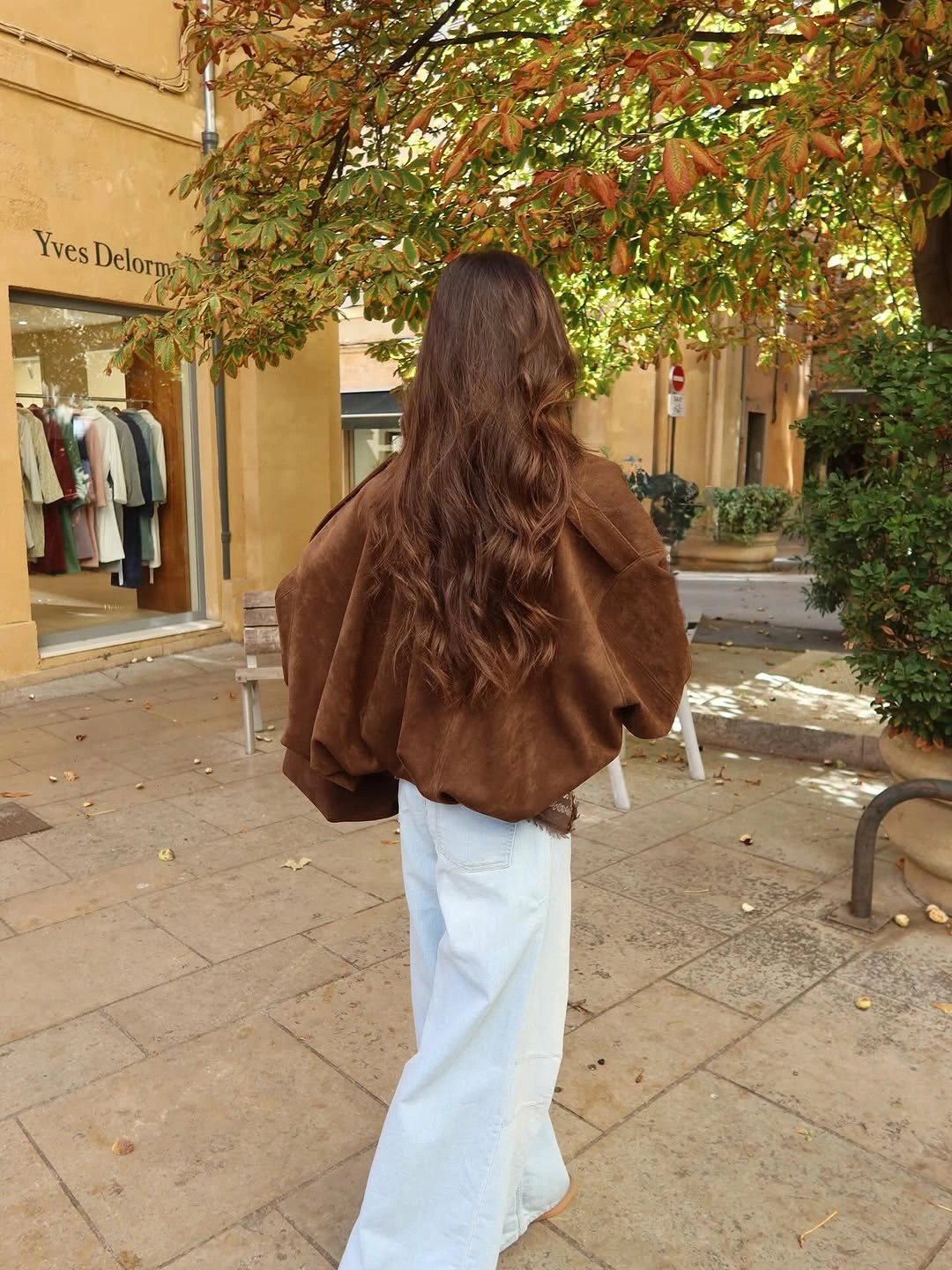 fall mom outfits 2026 Rich Chocolate Layers With Relaxed Wide-Leg Denim