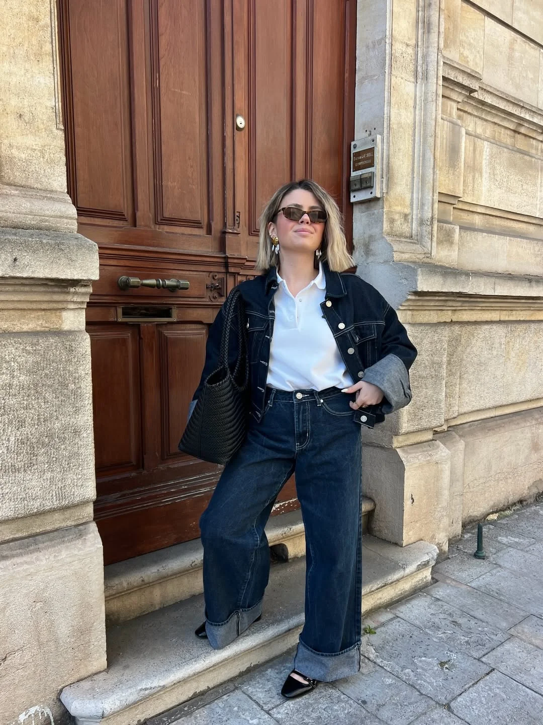 fall office outfits for women 2026 Dark Denim Done the Office-Friendly Way