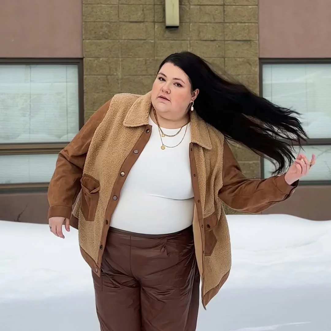 fall outfits for plus size women 2026 Rich Brown Layers for Cozy Cold Weather Dressing