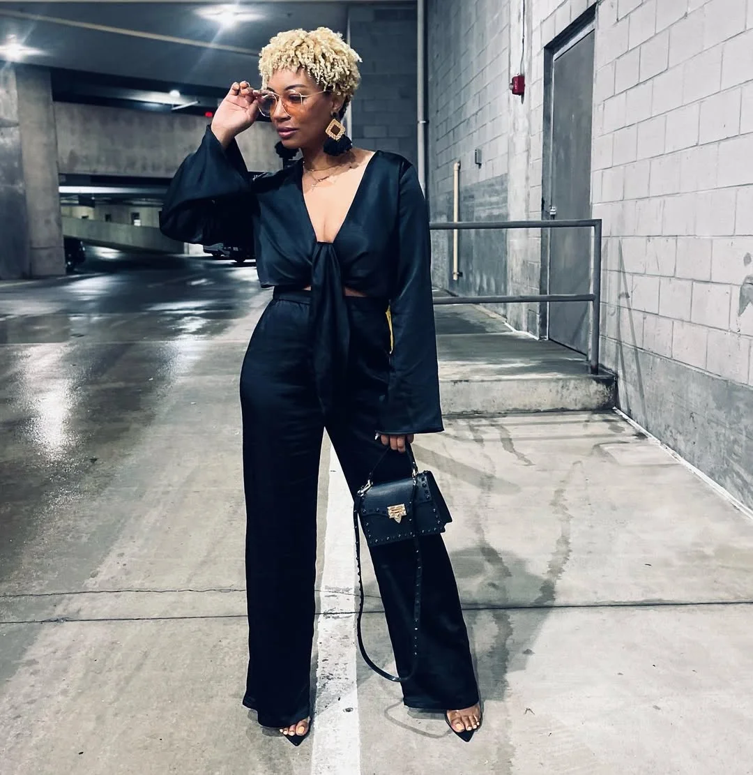 fall outfits for women in 30s style Modern Monochrome for Evening Plans