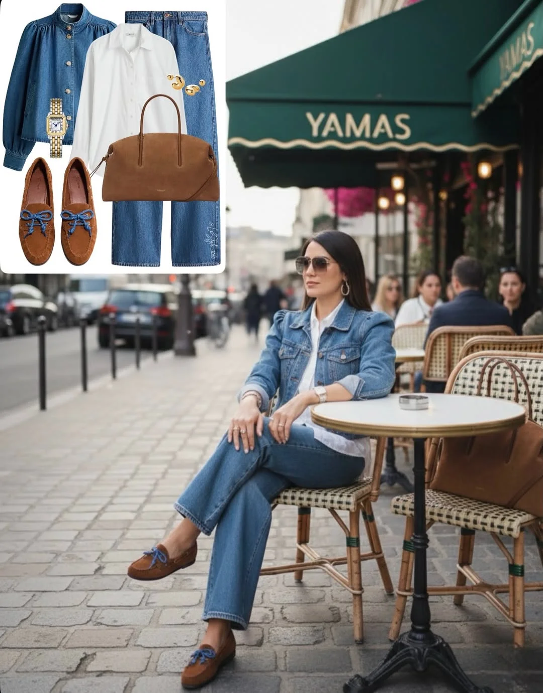 fall outfits for women in 30s style Classic Denim and Loafers for Everyday Elegance