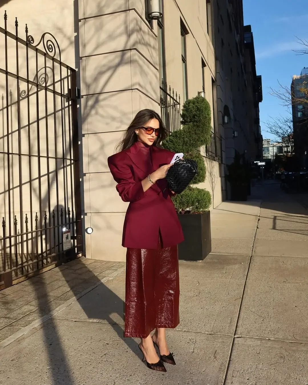 Fall outfits ideas 2026 Deep Burgundy Monochrome That Feels Powerful And Elegant