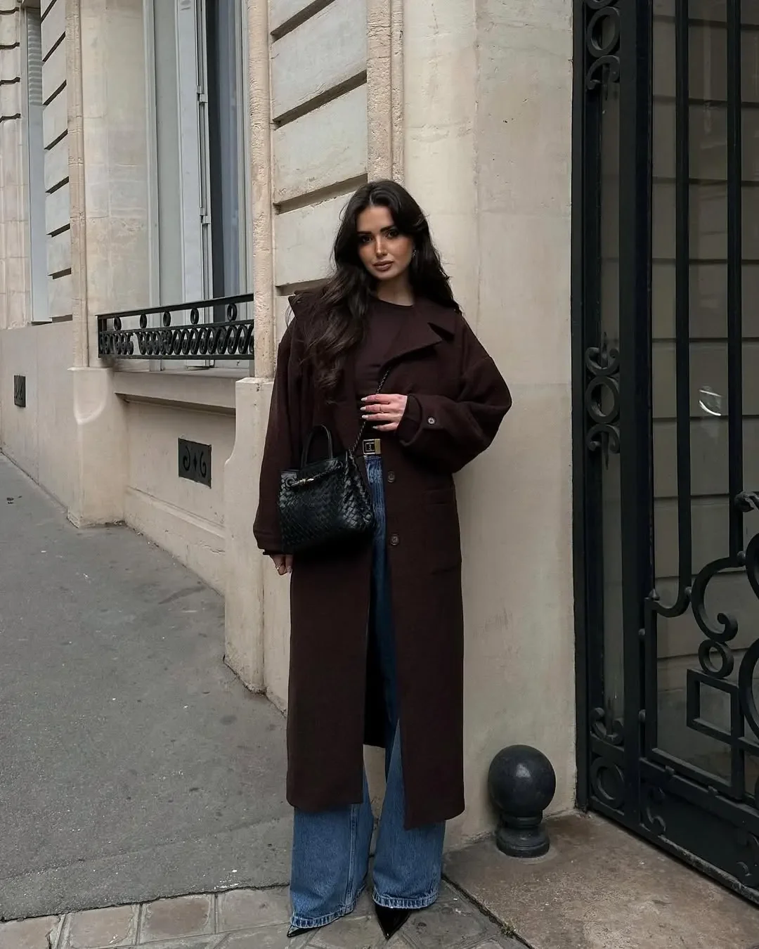 Fall outfits ideas 2026 Chocolate Brown Coats And Wide Denim For Soft Parisian Fall Energy